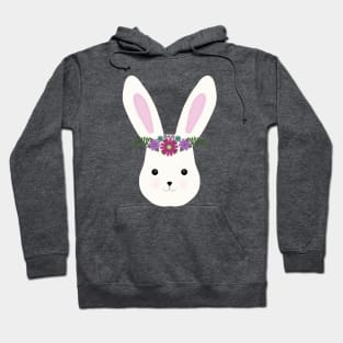 Cute bunny with flower crown Hoodie